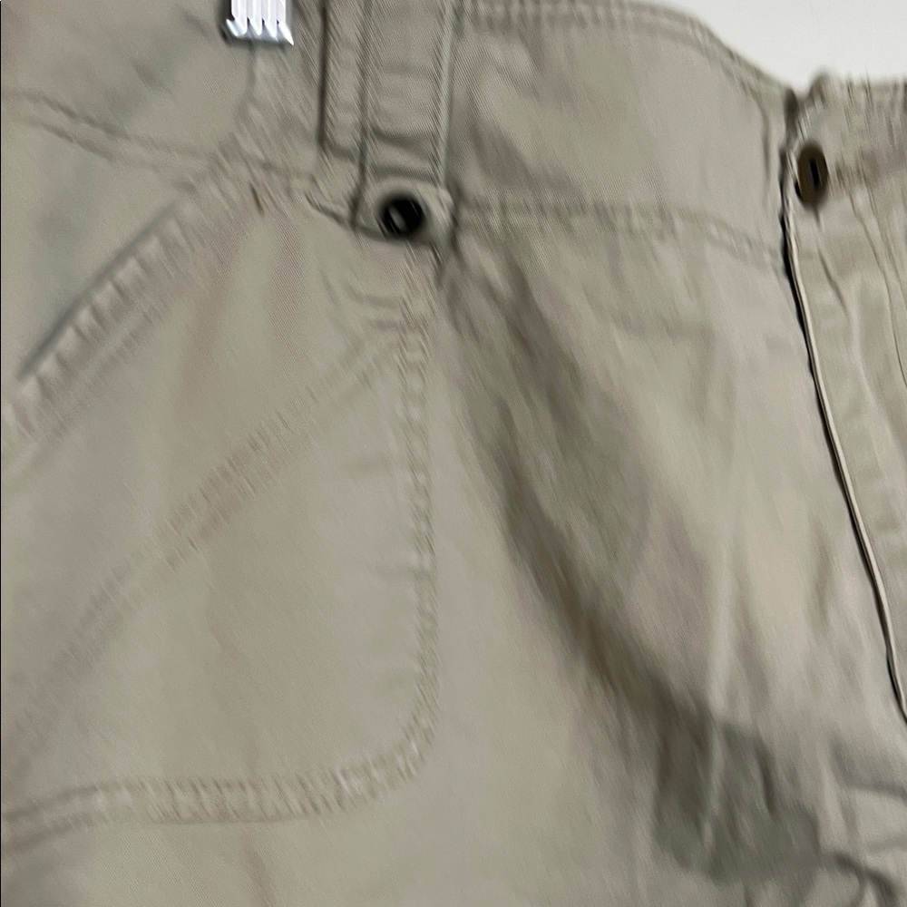 Khaki Casual Skirt with Belt loops Skort (shorts inside) side pockets - Picture 5 of 9